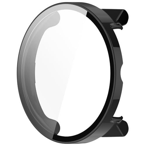 AWADUO Smartwatch Full Coverage PC Schutzhülle mit berührbarer Schutzfolie aus gehärtetem Glas Kompatibel mit Suunto Race Smartwatch Zubehör (Schwarz) von AWADUO