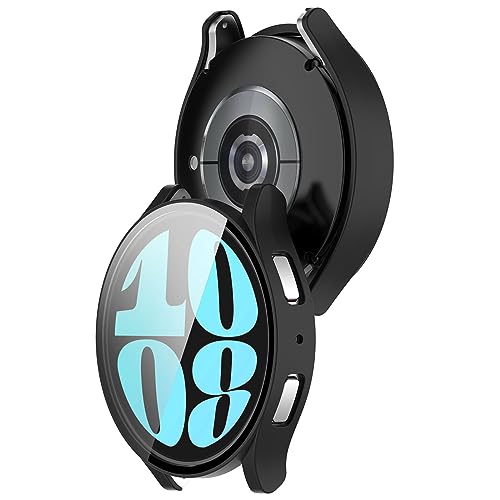 AWADUO Smartwatch Full Coverage PC Schutzhülle mit gehärtetem Glas Bildschirmschutz kompatibel mit Samsung Galaxy Watch 6 40mm, weich und langlebig von AWADUO