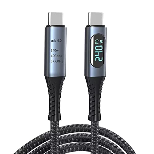 AWADUO USB 4 Kabel, PD 240W für Kabel Dual Unterstützt 8K HD Display USB C Kabel 8K@60Hz 40Gbps Datenübertragung(1M/3.3ft) von AWADUO