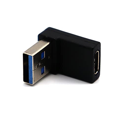 AWADUO USB C auf USB 3.0 Aluminium Adapter, USB A 3.0 Stecker auf 3.1 Typ C Buchse 90 Grad Adapter Konverter, Kompatibel mit USB C Kabel, USB C SSD, USB Flash Dish AWADUO USB C auf USB 3.0 Aluminium Adapter, USB A 3.0 Stecker auf 3.1 Typ C Buchse 90 Grad Adapter Konverter, Kompatibel mit USB C Kabel, USB C SSD, USB Flash Dish von AWADUO