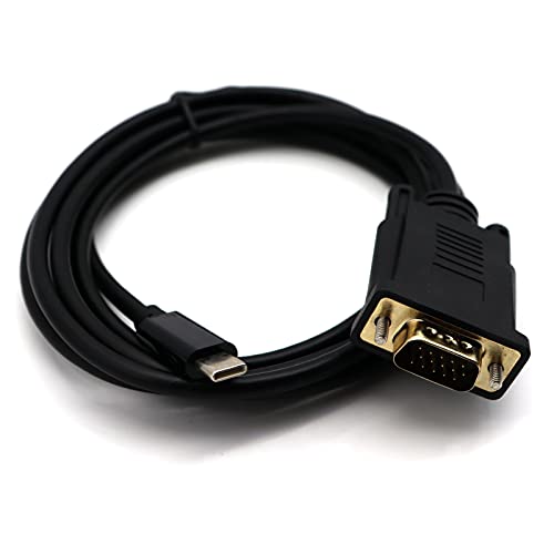 AWADUO USB C auf VGA Kabel, Typ C auf VGA Kabel, 1.8 m USB C auf VGA Monitor für Desktop PC/Projektor/Laptop HD Leitungskonverter AWADUO USB C auf VGA Kabel, Typ C auf VGA Kabel, 1.8 m USB C auf VGA Monitor für Desktop PC/Projektor/Laptop HD Leitungskonverter von AWADUO