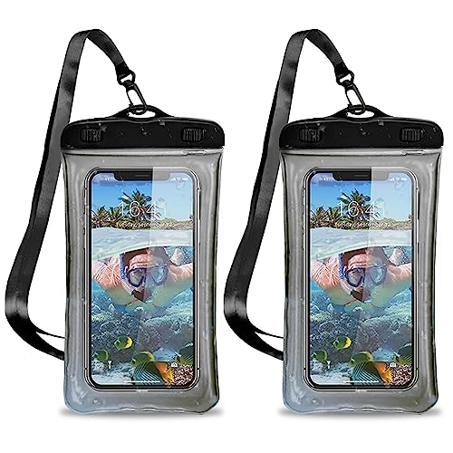 AWAVM 2 Stücke, Handytasche Wasserdicht, Handy Wasserfest Hülle, Waterproof Phone Case,Unterwasser Handyhülle,Universal Staubdichte Schutzhülle für iPhone, Samsung, Huawei, usw bis zu 6.7 Zoll von AWAVM
