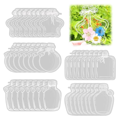 AWAVM 40 Stück Transparente Lesezeichen Getrocknete Blumen,Lesezeichen Kinder, Lesezeichen Personalisiert,Glaswaren Aufkleber Bookmark,DIY Lesezeichen, Glasflasche Wunschflasche Aufkleber AWAVM 40 Stück Transparente Lesezeichen Getrocknete Blumen,Lesezeichen Kinder, Lesezeichen Personalisiert,Glaswaren Aufkleber Bookmark,DIY Lesezeichen, Glasflasche Wunschflasche Aufkleber von AWAVM