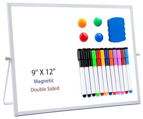 AWELUX Whiteboard Magnetisch, A4 Doppelseitiges Whiteboard Kleine mit Ständer, 30 x 22 cm Mini Tragbares Trocken Abwischbare Desktop White Board für Büro Familie AWELUX Whiteboard Magnetisch, A4 Doppelseitiges Whiteboard Kleine mit Ständer, 30 x 22 cm Mini Tragbares Trocken Abwischbare Desktop White Board für Büro Familie von AWELUX
