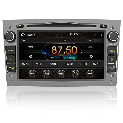 AWESAFE 2-DIN Autoradio mit Navi für Opel, 7 Zoll Touchscreen Radio unterstützt Lenkrad Bedienung USB SD RDS Bluetooth - Grau von AWESAFE