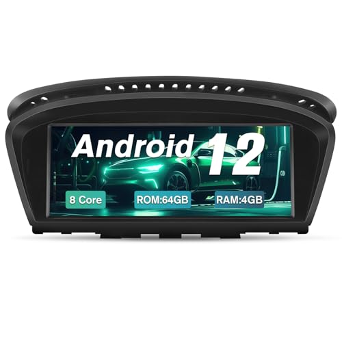 AWESAFE Android Autoradio 8,8 Zoll IPS Touchscreen Qualcomm Octa Core 4GB+64GB mit Android Auto Carplay Bluetooth für 5er E60 3er E90 CIC-System von AWESAFE
