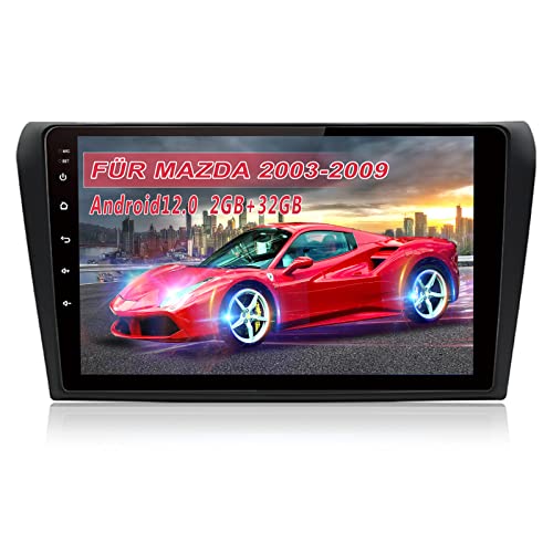 AWESAFE Android Autoradio für Mazda 3 2003-2009 Android 12 Radio mit Navigation Carplay Android Auto Bluetooth Unterstützt Bluetooth FM DAB+ WiFi WLAN USB SD von AWESAFE