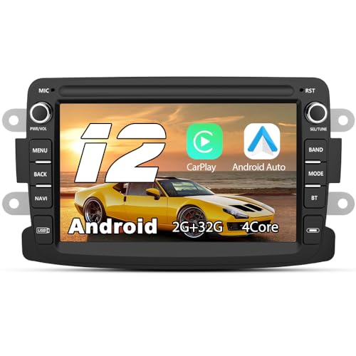 AWESAFE Android Autoradio mit 7-Zoll-Touchscreen für Renault Dacia, Duster/Sandero/Logan/Captur/Lodgy/Dokker/Symbol Android 12 2G+32G mit Navigation Lenkradsteuerung WiFi Carplay von AWESAFE
