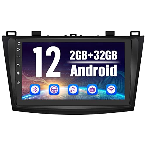 AWESAFE Autoradio für Mazda 3 2009-2013 Android 12 Radio mit Navigation Carplay Android Auto unterstützt Bluetooth FM Radio DAB+ WiFi USB von AWESAFE