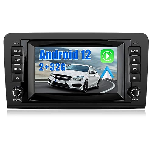 AWESAFE Autoradio für Mercedes Benz GL ML Klasse W164 X164 350 320 2005-2012, Android 12 System, 7 Zoll Touchscreen, 2G+32G, mit GPS Navigation Carplay Android Auto Bluetooth WiFi von AWESAFE