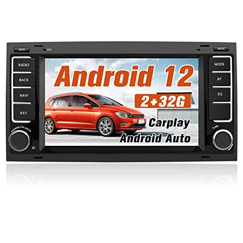 AWESAFE Autoradio für VW Touareg Transporter T5 Multivan, Android 12 System, 7 Zoll Touchscreen, 2+32G, Unterstützt Navigation Carplay Android Auto Bluetooth WiFi von AWESAFE