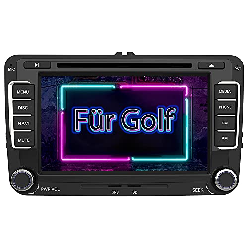AWESAFE Radio für VW Golf 5 Golf 6, 2DIN Autoradio mit Mirrorlink, 7 Zoll Touchscreen Monitor, SD, USB, CD DVD und Bluetooth von AWESAFE