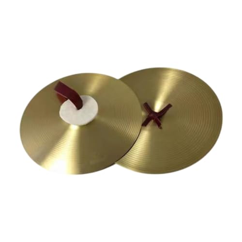AWHAO 2x Crash Cymbals für Drum Set Musikinstrument mit Handbeckenlegierung geeignet für Partyanfänger, 14 Inch AWHAO 2x Crash Cymbals für Drum Set Musikinstrument mit Handbeckenlegierung geeignet für Partyanfänger, 14 Inch von AWHAO