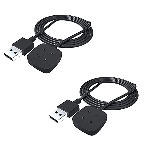 AWINNER Kabel kompatibel mit Fitbit Versa3/Sense, Ersatz-USB-Ladegerät, Adapter, Ladekabel, Ladestation (2er-Pack) von AWINNER