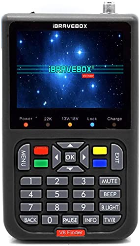 Digitaler Satelliten-Signalfinder – V8-Finder HD DVB-S/S2 & H.265 Signalmessgerät 8,9 cm (3,5 Zoll) Farbbildschirm mit OSD-On-Screen-Display, aufrüstbare Software von AWKAQUN
