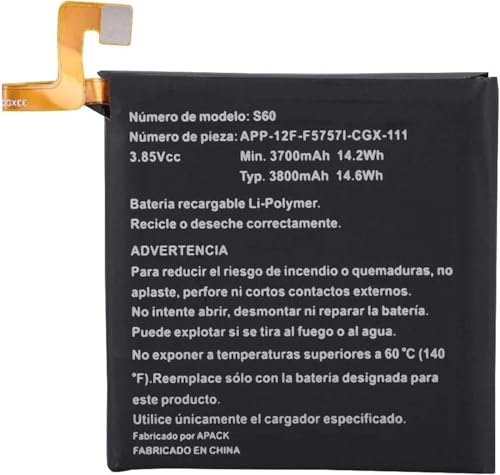 APP-12F-F57571-CGX-111 S60 Handy-Akku, kompatibel mit Caterpillar CAT S60 Handy (3,85 V, 3700 mAh) von AWMJCLV