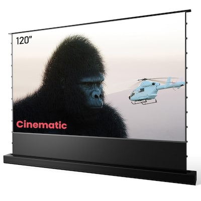 AWOL Vision Motorisierte Bodenleinwand mit ALR Beamer Leinwand, 120" von AWOL Vision