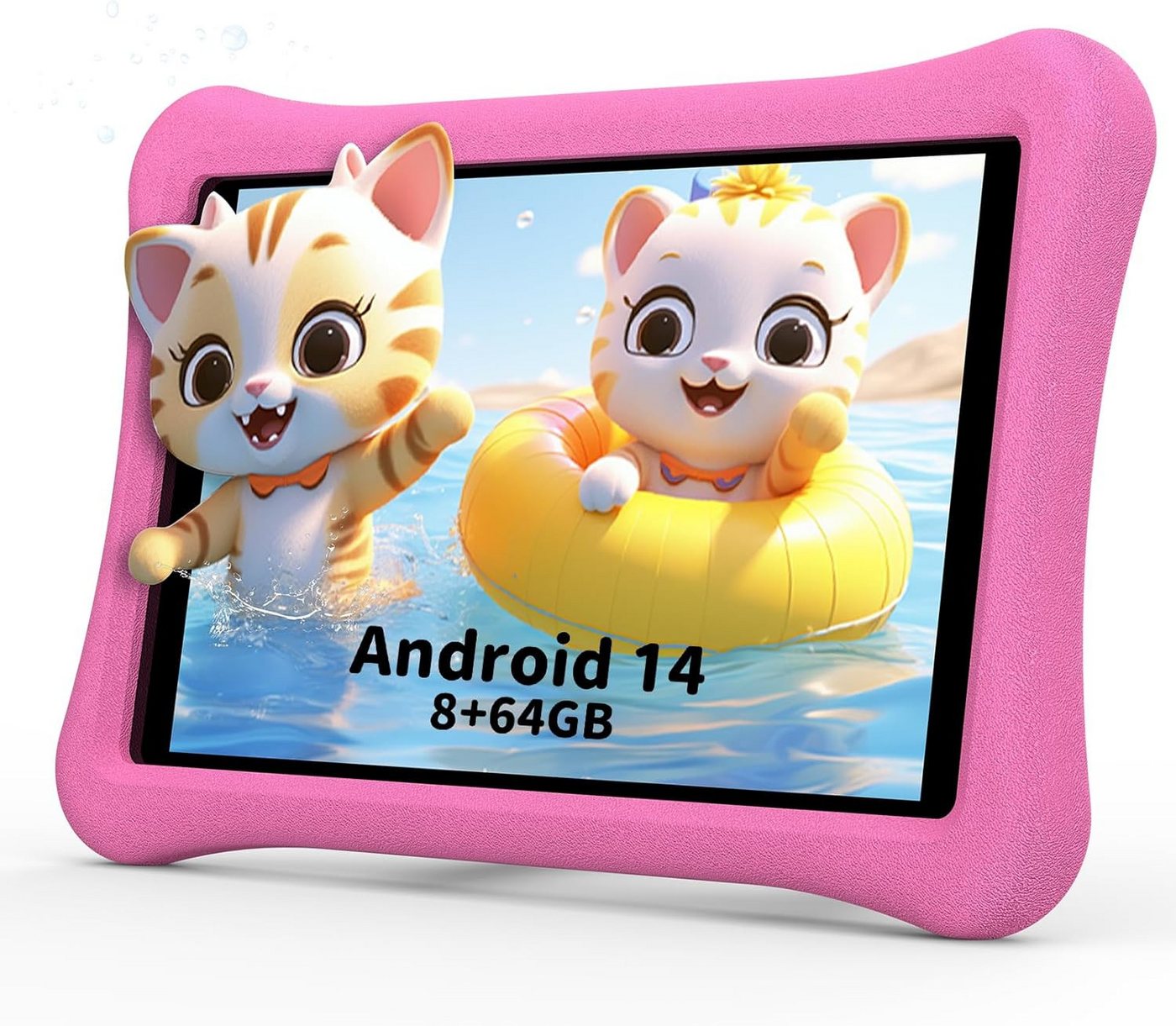 AWOW 2025 Neu fur Kinder Tablet (10.1", 64 GB, Android 14, mit Sturzsicherer Hülle Vorinstalliertes) von AWOW