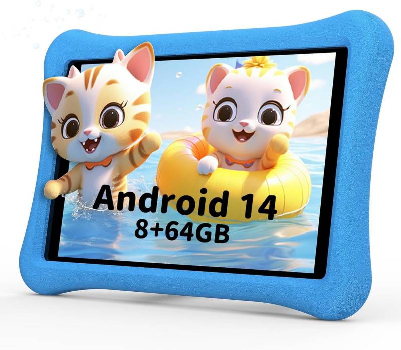 AWOW Android 14 Kinder Kids Tablet HD 10.1”, 2025 Neu 3GB RAM 64GB ROM Tablet (10.1", 64 GB, WiFi6) von AWOW