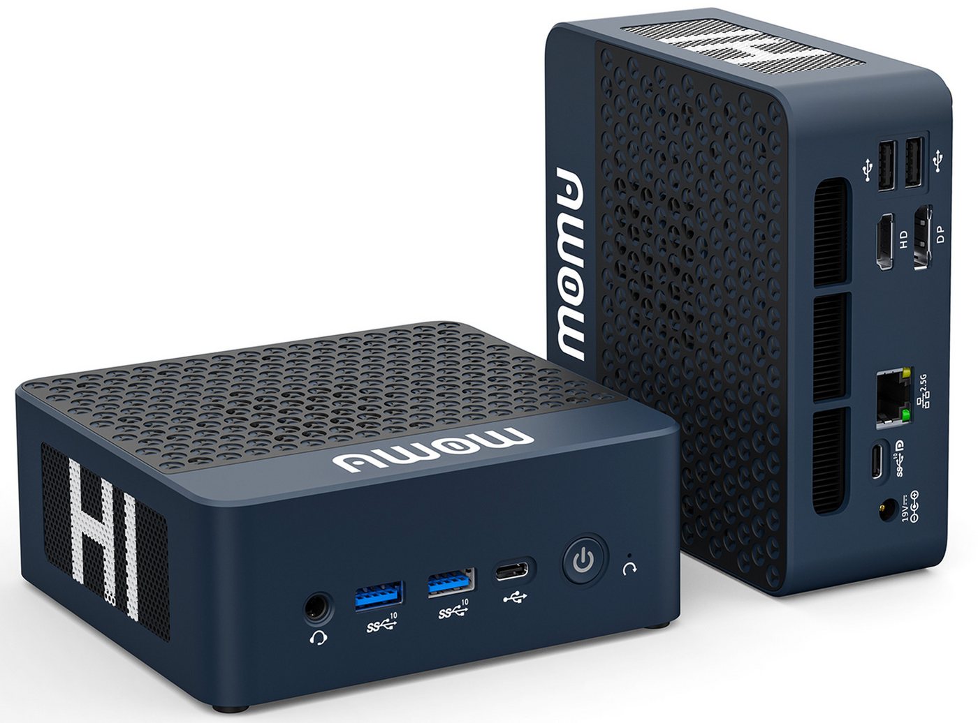 AWOW Mini PC Intel i5-12600H, 32GB DDR4, 1TB PCIe SSD, WiFi 6, 2,5G LAN Mini-PC (Intel Core i5 12600H, Intel Iris Xe Graphics, 16 GB RAM, 512 GB SSD, Lüfter, 2.5G RJ45 Windows 11 Pro) von AWOW