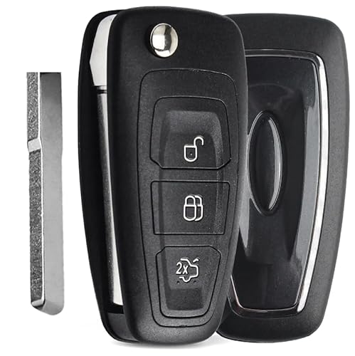 AWPARTS - Autoschlüssel-gehäuse - Funkschlüssel-Gehäuse - KFZ Fernbedienung Gehäuse Kfz-Schlüssel-Gehäuse kompatibel mit Ford Mondeo Mk4 Focus Mk3, Galaxy, C-max AWPARTS - Autoschlüssel-gehäuse - Funkschlüssel-Gehäuse - KFZ Fernbedienung Gehäuse Kfz-Schlüssel-Gehäuse kompatibel mit Ford Mondeo Mk4 Focus Mk3, Galaxy, C-max von AWPARTS