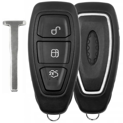 AWPARTS - Autoschlüssel-gehäuse - Funkschlüssel-Gehäuse - KFZ Fernbedienung Gehäuse Kfz-Schlüssel-Gehäuse kompatibel mit Ford Mondeo Mk4 Focus Mk3 AWPARTS - Autoschlüssel-gehäuse - Funkschlüssel-Gehäuse - KFZ Fernbedienung Gehäuse Kfz-Schlüssel-Gehäuse kompatibel mit Ford Mondeo Mk4 Focus Mk3 von AWPARTS
