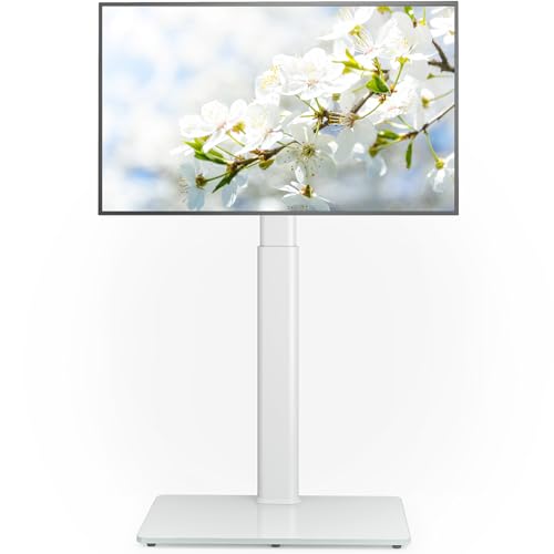 Universeller Fernsehständer für den Boden mit Halterung, 70° Drehbereich, 9-stufige, passt zu 27-60 Zoll LCD/LED/OLED TV, ideal für Ecken & Schlafzimmer, AX1006TW Universeller Fernsehständer für den Boden mit Halterung, 70° Drehbereich, 9-stufige, passt zu 27-60 Zoll LCD/LED/OLED TV, ideal für Ecken & Schlafzimmer, AX1006TW von AX WABER