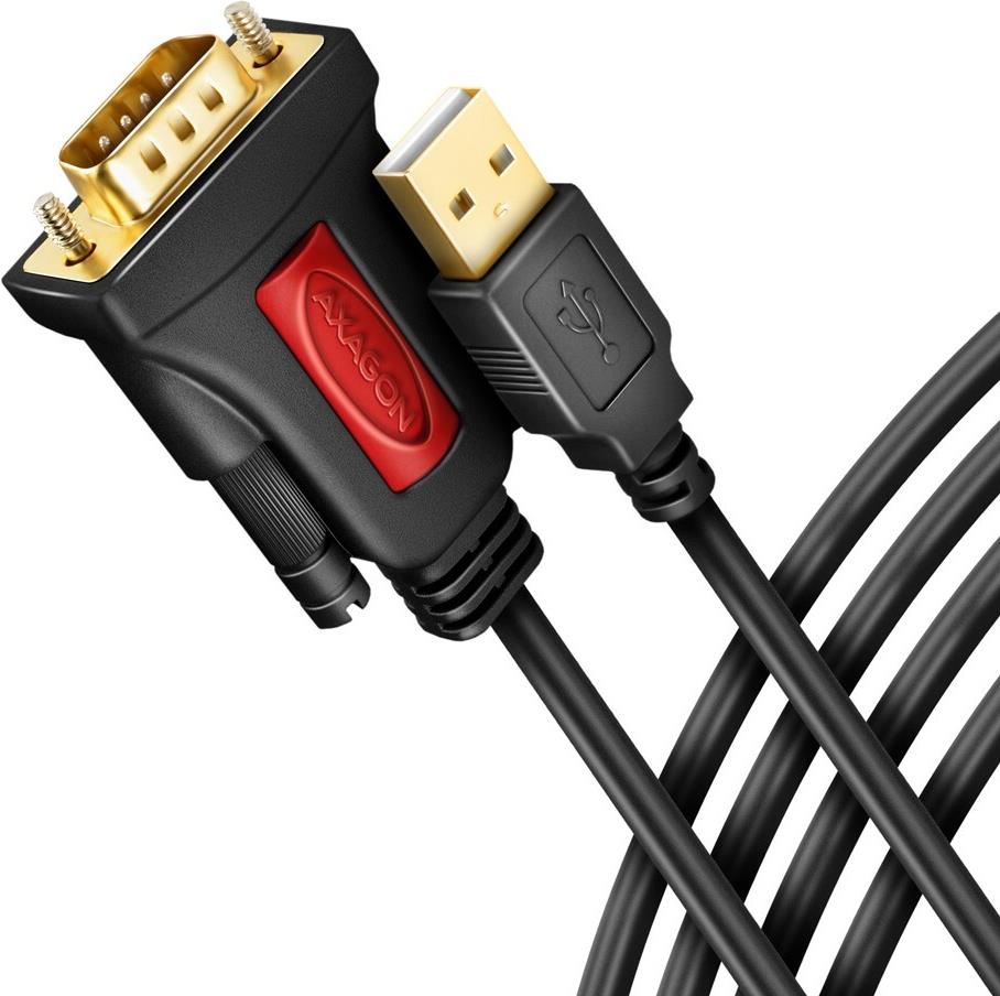 AXAGON ADS-1PSN USB-A 2.0 - serial RS-232 DB9-M Prolific adapter cable 1.5m - Adapter - Digital/Daten - 1,5 m (ADS-1PSN) von AXAGON