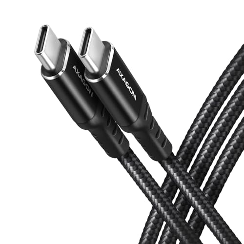 AXAGON BUCM-CM10AB USB-C zu USB-C 2.0 Kabel, 1m, PD 60W, 3A, geflochten - schwarz AXAGON BUCM-CM10AB USB-C zu USB-C 2.0 Kabel, 1m, PD 60W, 3A, geflochten - schwarz von AXAGON
