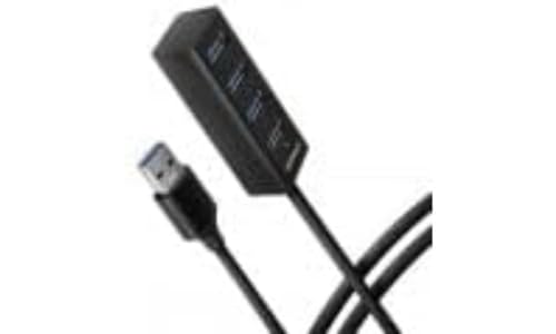 AXAGON Compatible HUE-M1AL Mini USB-A-Hub,4X USB-A 3.2 Gen 1, Silber - 1,2m von AXAGON