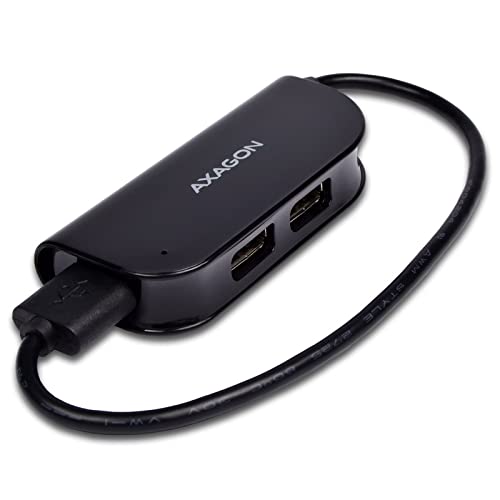 AXAGON Compatible HUE-X4B USB-A-Hub, 4X USB 2.0-20 cm, schwarz von AXAGON