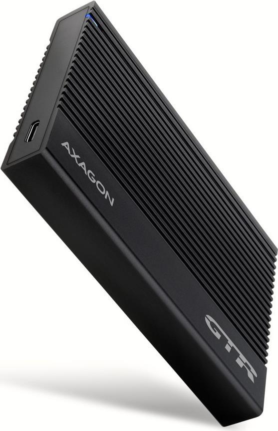 AXAGON EE25-GTR USB-C 3.2 Gen 2 - SATA 6G, 2.5 externes Festplattengehäuse, geriffelt - schwarz (EE25-GTR) von AXAGON