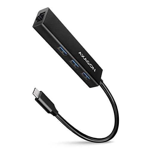 AXAGON HMC-GL3A USB-C-Hub, 3X USB-A, Gbit-LAN, schwarz von AXAGON