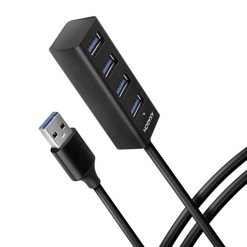 AXAGON HUE-M1AL 4 Port USB 3.2 Gen 1-Hub (USB 3.0) Silber von AXAGON