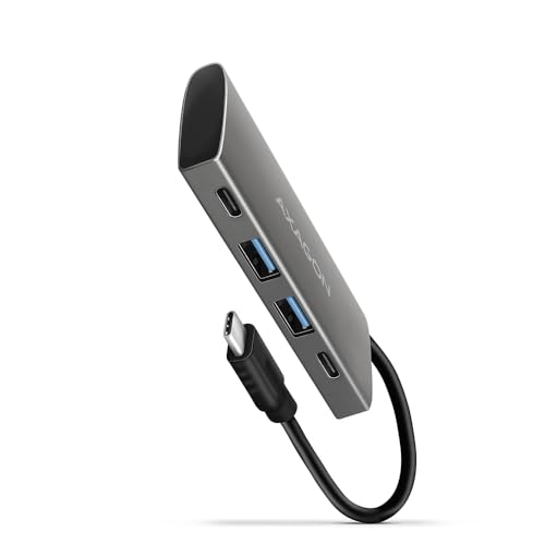 AXAGON Kompatibler HMC-4G2 Multiport-Hub, USB 3.1, HDMI, Gbit-LAN, 2X USB-A, 2X USB-C von AXAGON