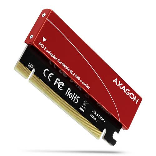 AXAGON PCEM2-S PCIe-3.0-x16-Adapter Festplatten-Kühler von AXAGON