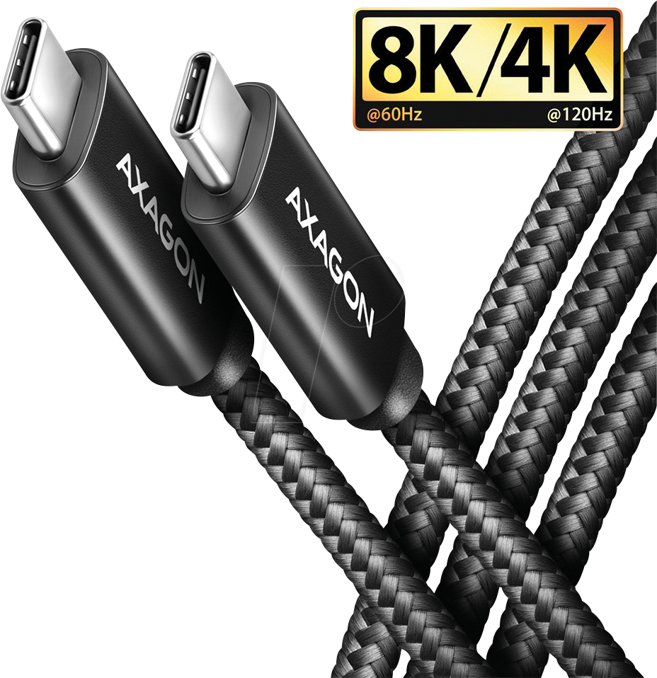 AXG BUCM432-CM10 - USB 4.0 Kabel, 40 Gbit/s, 100 W, 8K 60Hz, 1,0 m von AXAGON