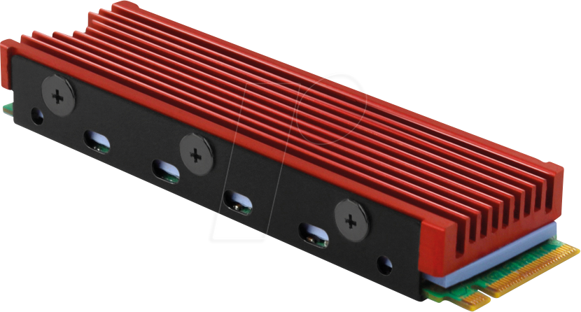 AXG CLR-M2 - Kühlkörper für M.2 SSD 2280 rot von AXAGON