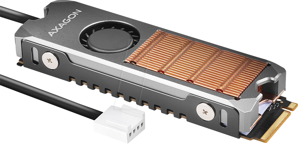 AXG CLR-M2FAN - Aktiver Kühlkörper für M.2 SSD 2280 von AXAGON