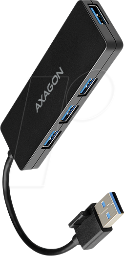 AXG HUE-G1A - USB 3.0, 4-Port Hub, 4xA, USB-A-Kabel von AXAGON