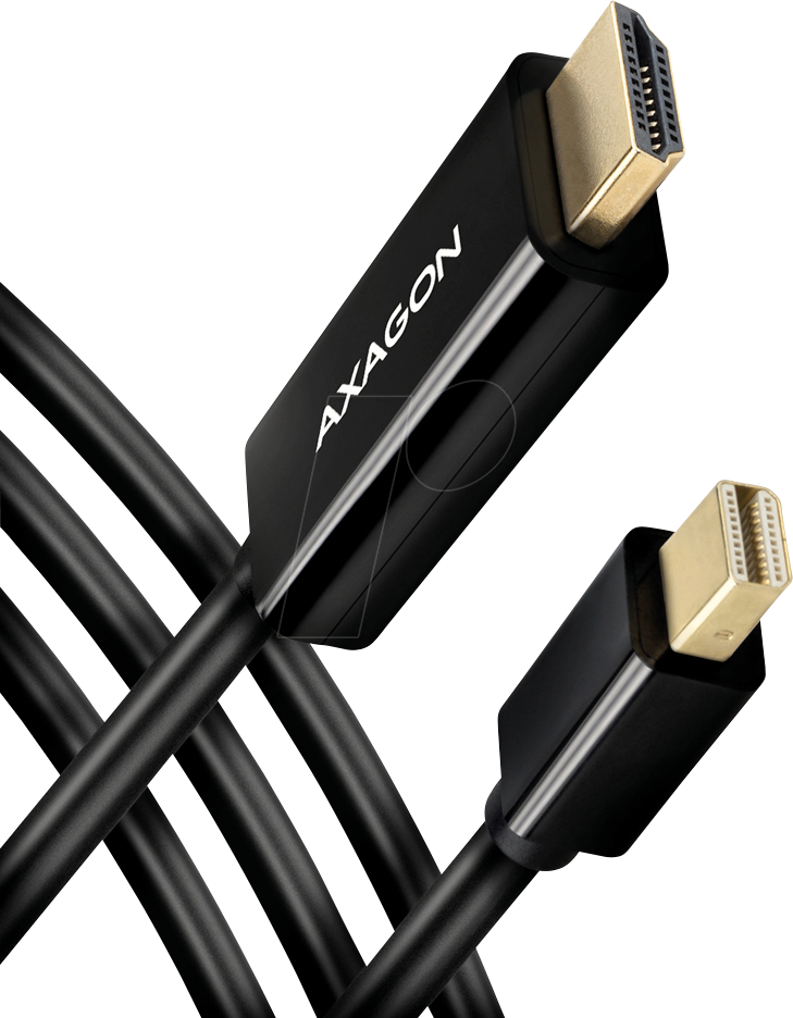 AXG RVDM-HI14C2 - Mini Displayport 1.2 Kabel, DP-HDMI, 4K30Hz, 1,8m von AXAGON