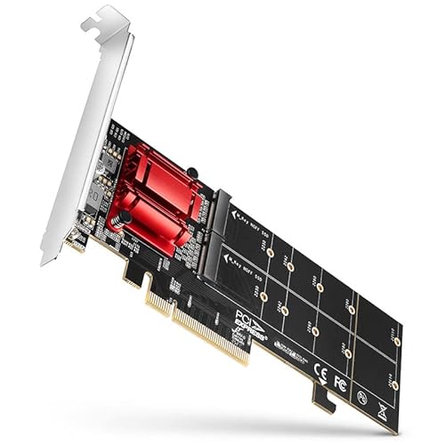 Kontroler PCEM2-ND. PCIe x 8. 2x slot M.2 NVMe M-key RAID wsparcie dla pÅ‚yt bez bifurkacji. w zestawie. SP & LP von AXAGON