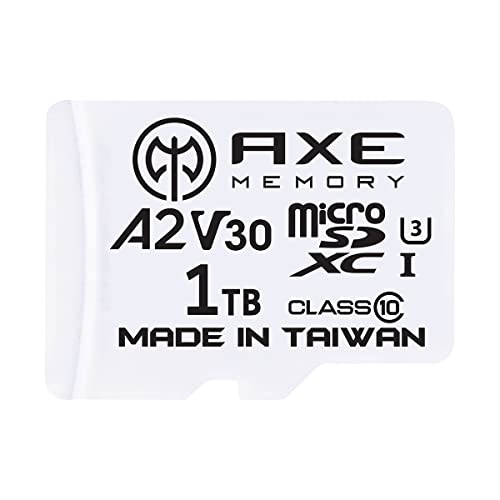 AXE MEMORY 1 TB Micro SD Karte 4K Ultra HD Video Premium Speed MicroSDXC bis zu 100 MB/s A2 V30 UHS-I U3 von AXE Memory