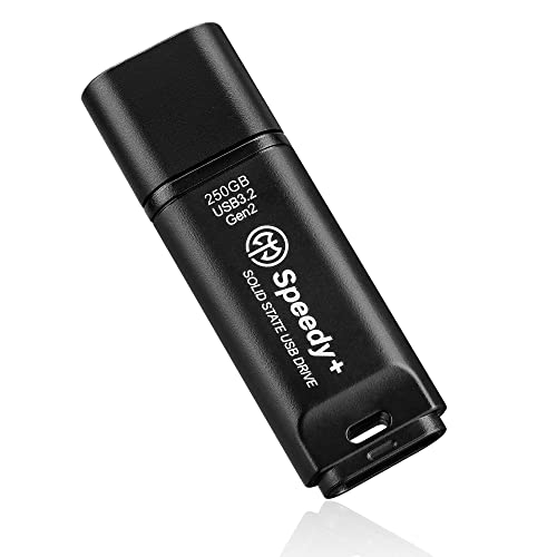 AXE MEMORY Portable SSD Externe 250 GB USB 3.2 Gen2 UASP SuperSpeed+ Solid State USB-Flash-Laufwerk. Bis zu 600 MB/s Lesen, 260 MB/s Schreiben - SPEEDY+ von AXE Memory