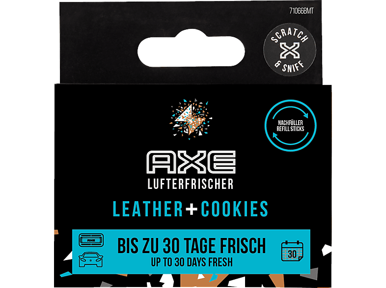 AXE Alu Refill Sticks Vent Air - Leath&Cookie Lufterfrischer, Schwarz von AXE