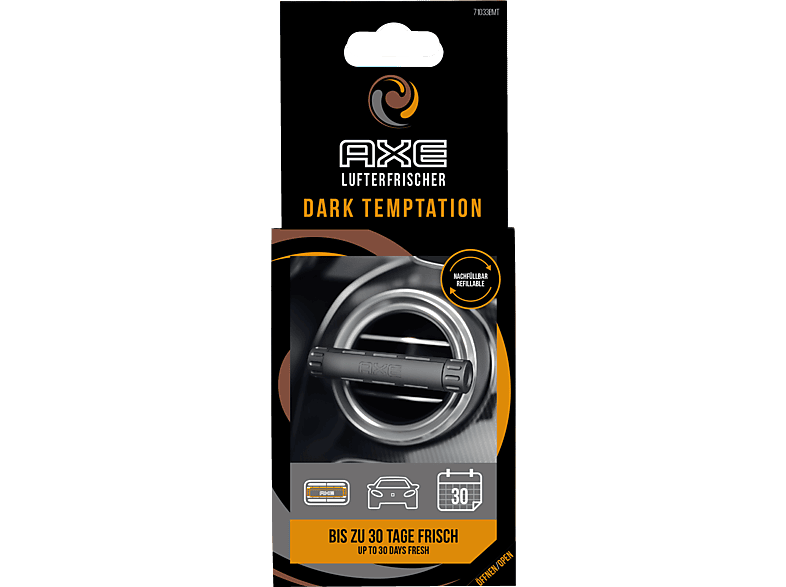 AXE Aluminium Refillable Vent Air Dark Temptation Lufterfrischer, Schwarz von AXE