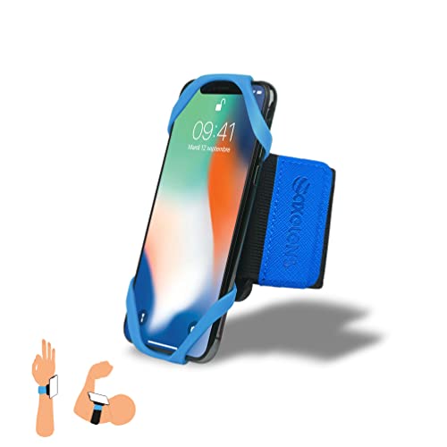 AXELENS Sport Armband Handy Halterung bis zu 7'' Zoll Universal 2 in 1 mit 360 ° Rotation Gym Joggen Radfahren kompatibel iPhone, Samsung, Xiaomi - BLAU AXELENS Sport Armband Handy Halterung bis zu 7'' Zoll Universal 2 in 1 mit 360 ° Rotation Gym Joggen Radfahren kompatibel iPhone, Samsung, Xiaomi - BLAU von AXELENS