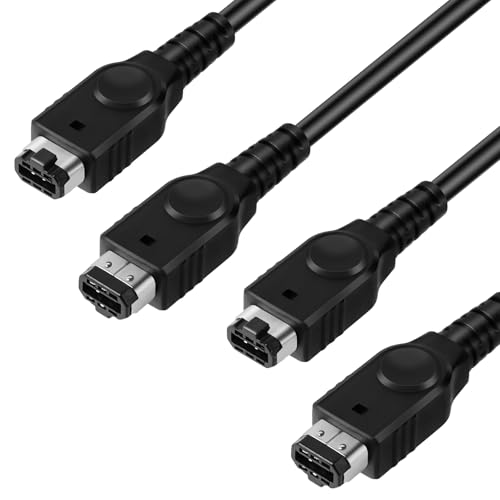 AXFEE 2 Pack Link Cable Connect Kabel, GBA SP-Link-Cable, Kompatibel mit Nintendo Gameboy Advance SP/GBA SP, für 2 Spieler nintendo-GBA von AXFEE