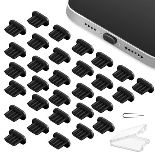 AXFEE 30 Stück Staubstecker Kompatibel mit i-Phone, Silikon Staubschutz Stöpsel, Handy Staubschutzstecker, Phone Staub Stecker Schützt Kompatibel mit i-Phone 15 14 13 12 X XS XR von AXFEE