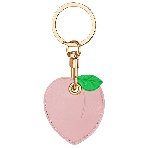 AXFEE AirTag Schutzhülle, Leder Keyring Schutzhülle Kompatibel mit AirTags, Leder Keyring für AirTag, Mini Apple AirTags Case, Leder Hülle Schlüsselanhänger Case, Cover mit Schlüsselanhänger von AXFEE